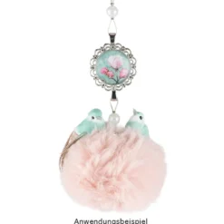 Deko-Federvögel, 5cm x 2,4cm x 2,3cm, 5 verschiedene Farben, 10 Stück