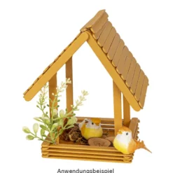 Deko-Federvögel, 6cm x 2,5cm x 3cm, verschiedene Farben, 10 Stück