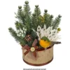 Deko-Federvögel, Rotkehlchen, 2cm x 6,5cm x 3,8cm, 10 Stück