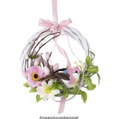 Deko-Federvögel, Sortierung 1, 3,3cm x 8cm x 3,2cm, je 2x gelb, rosa, dunkelgrün, 6 Stück