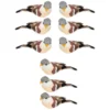 Deko-Federvögel, Sortierung 2, 2,2cm x 7cm x 2,8cm, braun, 9 Stück