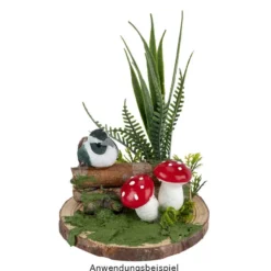 Deko-Federvögel, Sortierung 3, 2,2cm x 5cm x 2,5cm, 5 Farben, 10 Stück