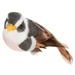 Deko-Federvögel, Sortierung 3, 2,2cm x 5cm x 2,5cm, 5 Farben, 10 Stück