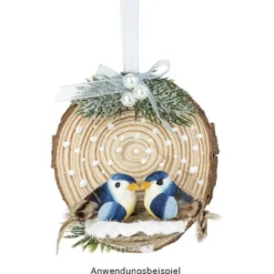 Deko-Federvögel, Sortierung 3, 2,2cm x 5cm x 2,5cm, 5 Farben, 10 Stück