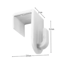 Deko Fenster- & Türhaken, 2cm x 2,8cm x 3,4cm, weiß, 20 Stück