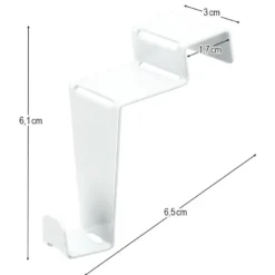 Deko-Fenster- & Türhaken, Design 2, 6,5cm x 3cm x 6,1cm, weiß, 3 Stück
