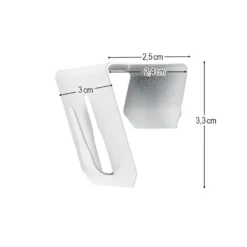 Deko Fenster- & Türhaken, Design 5, 3,5cm x 2cm x 3cm, weiß, 6 Stück