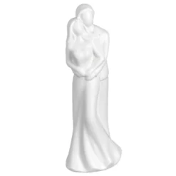 Deko-Figur, Brautpaar 1, 20,8cm x 7,5cm x 6cm, matt-weiß