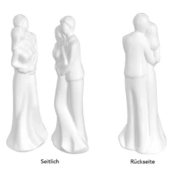 Deko-Figur, Brautpaar 1, 20,8cm x 7,5cm x 6cm, matt-weiß