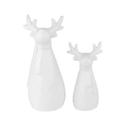Deko-Figuren, Elche 2, 2 Designs & Größen, weiß, 2 Stück