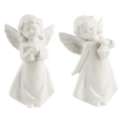 Deko-Figuren, Engel, 8cm / 8,5cm hoch, stehend, 2 Stück