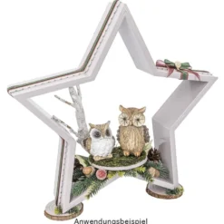 Deko-Figuren, Eulen, verschiedene Größen, 4 Stück
