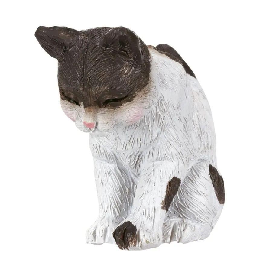 Deko-Figuren, Katzen, ca. 5 cm und 6 cm hoch, 2 Stück