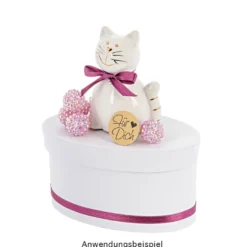Deko-Figuren, Katzen, 5,8cm x 4,5cm x 7,8cm, 2 Stück