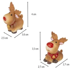 Deko-Figuren, Rentiere, 2 verschiedene Designs, 4 Stück