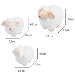 Deko-Figuren, Schafe, verschiedene Größen, 3 Stück