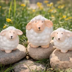 Deko-Figuren, Schafe, verschiedene Größen, 3 Stück