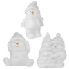 Deko-Figuren, Schneemänner 2, 3 Designs & Größen, weiß, 3 Stück