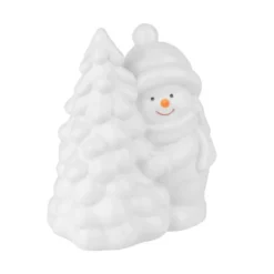 Deko-Figuren, Schneemänner 2, 3 Designs & Größen, weiß, 3 Stück