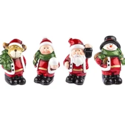 Deko-Figuren, Weihnachten 2, 7cm hoch, stehend, 4 Stück