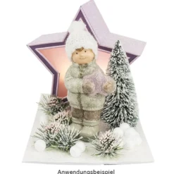 Deko-Figuren, Winterkinder, 15cm hoch, 2 Stück