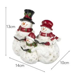 Deko-Figur, Schneemannfamilie, 13cm x 14cm x 10cm
