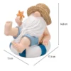 Deko-Figur, Wichtel auf Schwimmring 1, 17,4cm x 13cm x 14,8cm