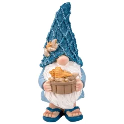 Deko-Figur, Wichtel mit Muscheln 1, 7,1cm x 8,6cm x 17,6cm