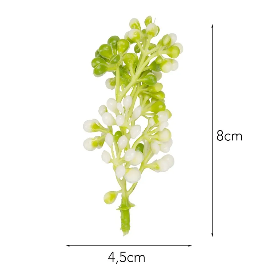 Deko-Floristik, Blütenknospen 6, 35g, 8cm lang, weiße Knospen