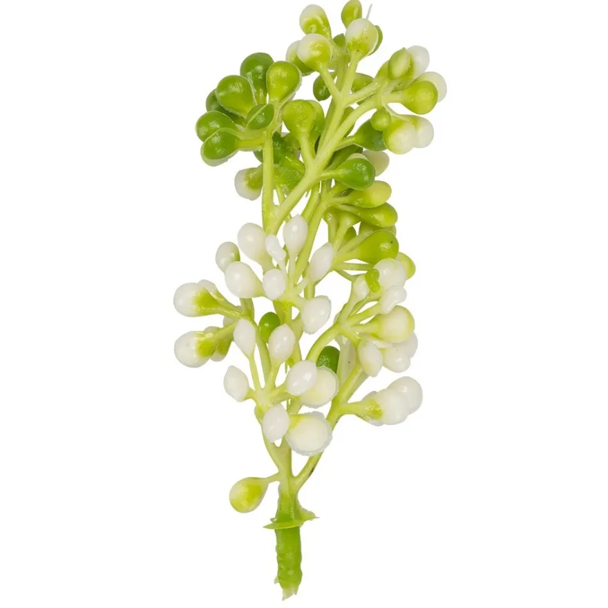 Deko-Floristik, Blütenknospen 6, 35g, 8cm lang, weiße Knospen