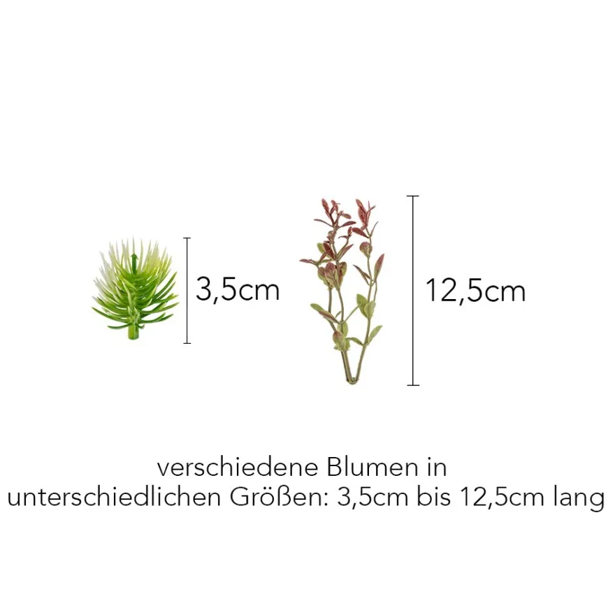 Deko-Floristik, Blumenvielfalt, verschiedene Blumen, 3,5cm bis 12,5cm lang, 35g