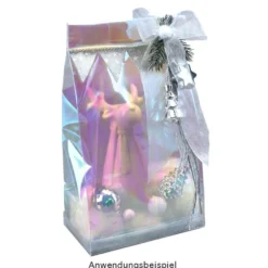 Deko-Floristik, Tannenzweige, 7cm, je 3 zusammenhängende Zweige, grün, beschneit, 15 Stück
