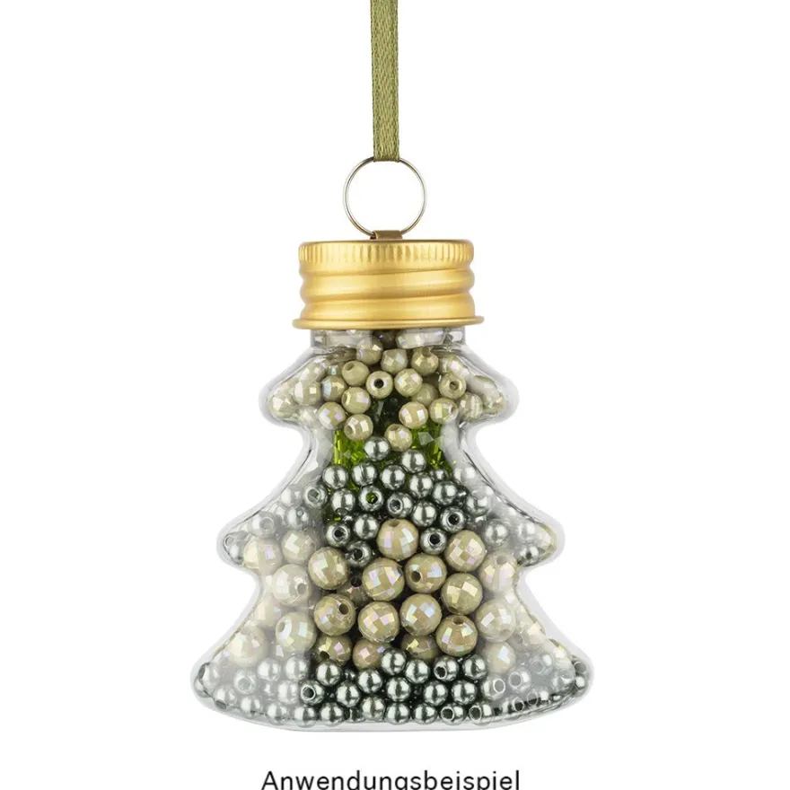 Deko-Formen, Rohlinge, zum Befüllen, Stern, Tannenbaum, Glocke, Tropfen, transparent, 4 Stück