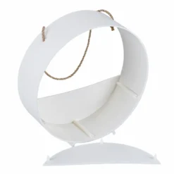 Deko-Gefäß Blumenampel, Ø19,1cm, 6,4cm tief, Rohling, zum Aufhängen oder Aufstellen, weiß
