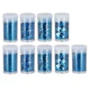 Deko-Glitzer Vielfalt, 9 Dosen mit je 2g, 5 Variationen, blau