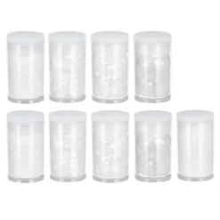 Deko-Glitzer Vielfalt, 9 Dosen mit je 2g, 5 Variationen, weiß