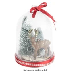 Deko-Hirsche 4, Rohlinge, 4,5cm x 6,5cm x 1,3cm, mit Öse zum Aufhängen, 8 Stück
