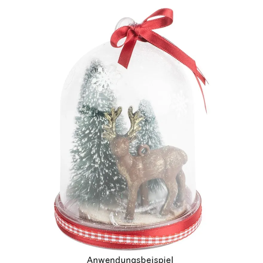 Deko-Hirsche 4, Rohlinge, 4,5cm x 6,5cm x 1,3cm, mit Öse zum Aufhängen, 8 Stück