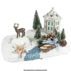 Deko-Hirsche 4, Rohlinge, 4,5cm x 6,5cm x 1,3cm, mit Öse zum Aufhängen, 8 Stück