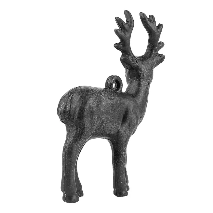 Deko-Hirsche 4, Rohlinge, 4,5cm x 6,5cm x 1,3cm, mit Öse zum Aufhängen, 8 Stück