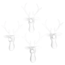 Deko-Hirschköpfe 2, Rohlinge, 15,5cm x 21,5cm, 4 Stück