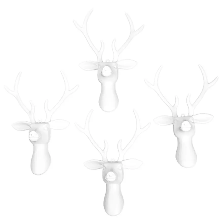 Deko-Hirschköpfe 2, Rohlinge, 15,5cm x 21,5cm, 4 Stück