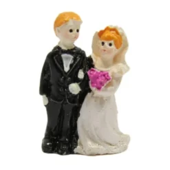 Deko-Hochzeitspaare, Steinharz, 4cm, 6er Set