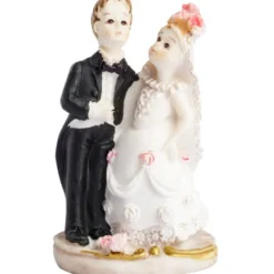 Deko-Hochzeitspaar, Steinharz, 5 cm, Design 1