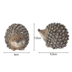Deko-Igel, 7,5cm hoch, 6cm breit, 5,5cm tief, 2 Stück
