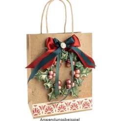 Deko-Ilex-Kränze, Rohlinge, Ø 18cm x 1cm, mit Öse zum Aufhängen, 4 Stück