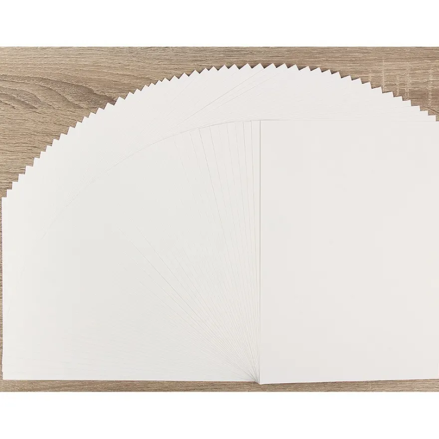 Deko-Karton, DIN A4, 300 g/m², naturweiß, 50 Stück