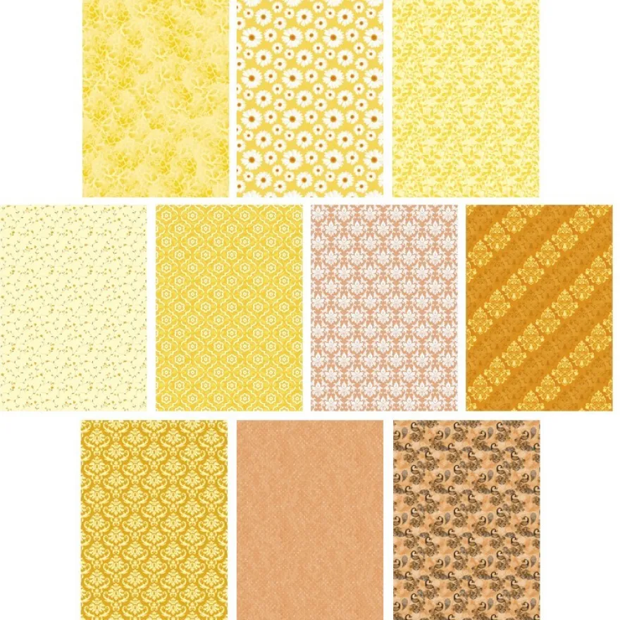 Deko-Karton Set, gelb/orange, DIN A4, 10er Set