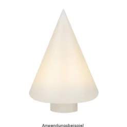 Deko-Kegel, Rohlinge, 2 Größen: Ø9,3cm, 12cm hoch; Ø9,3cm, 16cm hoch. transluzent-weiß, 2 Stück