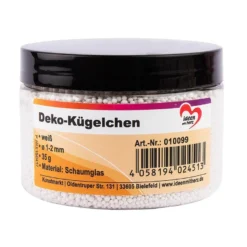 Deko-Kügelchen, weiß, Ø 1-2mm, 35g